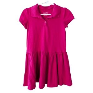 The Children's Place Girls Stylish Pink Polo Dress Cotton Casual  Size 4T